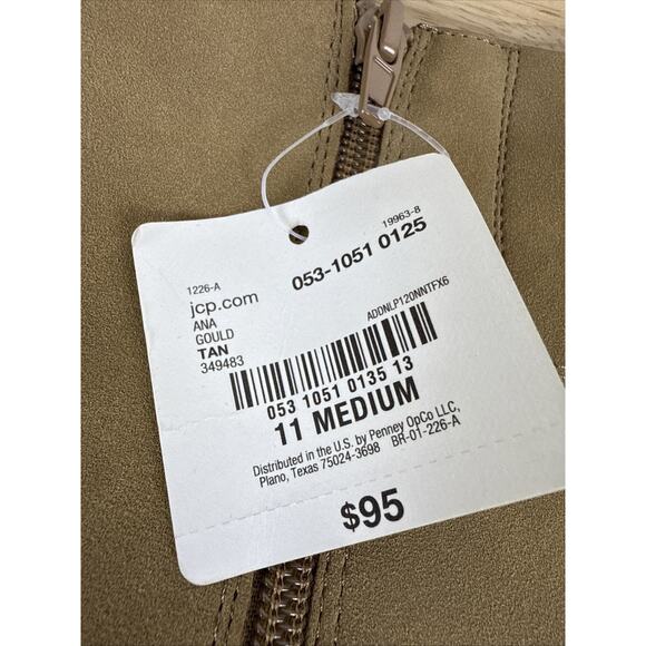 a.n.a Memory Foam Gould Stacked Heel Knee High Boots Tan Light Brown Size 11 Med - Picture 7 of 14